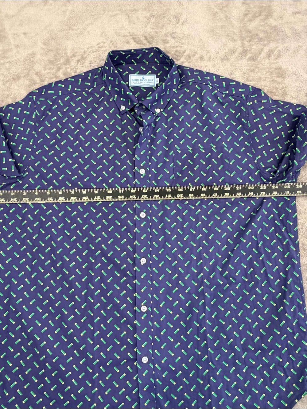 Bird Dog Bay Blue Shotgun Shell Print Button Down Shirt Size XL - Picture 6 of 8